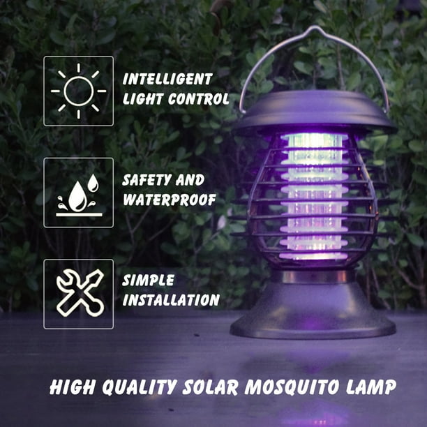 Lampe à moustique électrique portable à énergie solaire Agiberg Lampes anti- moustiques solaires à insectes 