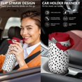 thumbnail image 5 of Leopard Print 30oz Handheld Travel Tumbler with Handle – Double Wall Stainless Steel Insulated Cup, Flip Straw Lid, Leak-Proof & BPA-Free for Hot and Cold Drinks – Durable Coffee & Juice Mug, 5 of 6