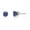 Dark Blue, variant on 14K White Gold Round Emerald Stud Earrings - 4mm - May Birthstone Christmas Gift