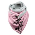 thumbnail image 1 of Women  Botanical Print Cotton Winter Warm Button Up Scarf, 1 of 3