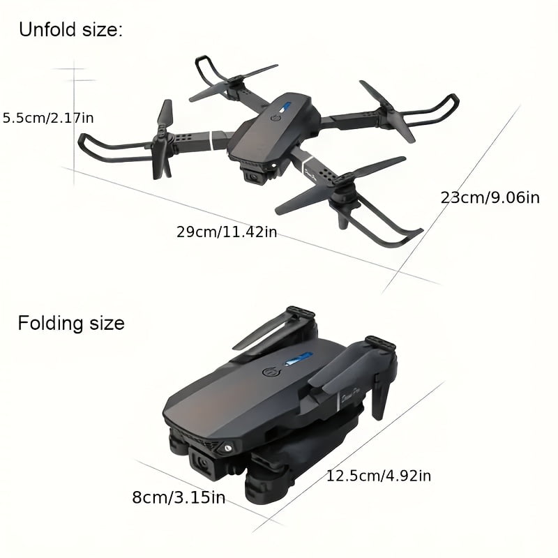The E88 PRO Dual-camera Drone Features Stable Optical Flow, Is A Foldable Remote-controlled Drone, A Remote-controlled Drone Suitable for Beginners, And An Economical Indoor And Outdoor Aircraft