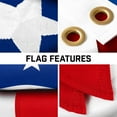 thumbnail image 2 of G128 Combo Pack: 16 Ft Telescoping Aluminum Flagpole (Black) & Ohio OH State Flag 3x5 Ft, StormFlyer Series Embroidered 220GSM Spun Polyester | Pole with Flag Included, 2 of 9