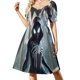 thumbnail image 2 of Vestido de manga corta de Spider-girl y monstruo en el universo Spider-Man, vestidos de fiesta para mujer, vestido de verano, vestidos de mujer para mujer, 2 of 7