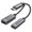 Grey, variant on usb OTG Adapter with Fast Charging Braided Nylon Cord Charging Cable OTG Port and Female ,Converter, for Smartphone, Laptop black