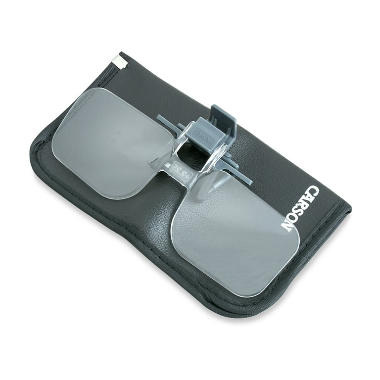 Carson Clip and Flip Hands Free 1.5x Magnifiers for Glasses (OD-10)