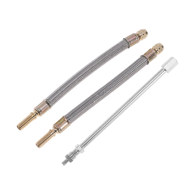 Juego de extensión de válvula de neumático de cobre de 180 grados para automóvil, motocicleta, casa rodante, camión y bicicleta