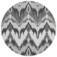 thumbnail image 2 of Addison Rugs Chantille Indoor/Outdoor Transitional Ikat Gray Washable Round Rug, 8' x 8', 2 of 6