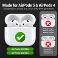 thumbnail image 3 of Rugged Case for AirPods 4 & 5, Fiber Patterns Shockproof Cover for AirPods 4th / 5th Gen with Skull Switch and Carabiner, 3 of 6