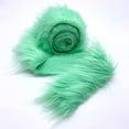 thumbnail image 4 of Shaggy Mohair Faux Fur Fabric Strips Ribbon, Pre Cut Roll, 2" Wide by 60" Long - Mint, 4 of 4