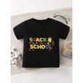 thumbnail image 1 of Baby Girl's Back to School Graphic T-Shirt - Vibrant Short Sleeve Top, Soft Stretch Fabric, Round Neck, Machine Washable for Casual Wear, Summer Kids Clothing, Playful Design, Medium Elasticity, 1 of 6
