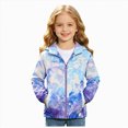 thumbnail image 3 of KPOPLK Kids Rain Jacket 2-9 Years Girls Lightweight Water-Resistant Coats Outerwear with Zipper Hood Clothes for Girls Blue,Size 6-7 Years, 3 of 8