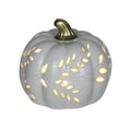 thumbnail image 5 of White Ceramic Pumpkin w/ Light, 5 of 5