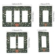 thumbnail image 2 of Yayeee Rocker Switch Wall Plate 2-Gang 4.7"x4.6" Home Decorative Outlet Cover, Green Flowers Pattern, 2 of 6