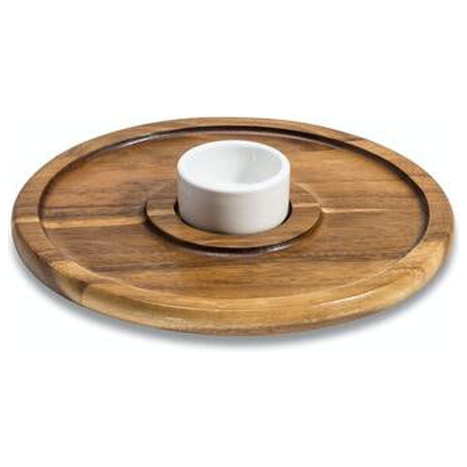 Rachael Ray Cityscapes Ceramic Chip & Dip Set – Cherry Red, Oven & Dishwasher Safe Serving Platter & Bowl