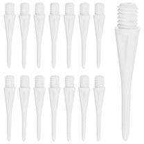 PENIKOKO 50Pcs Dart Steel Tip Points Replacement Plastic White for Sports Enthusiasts and Dart Players