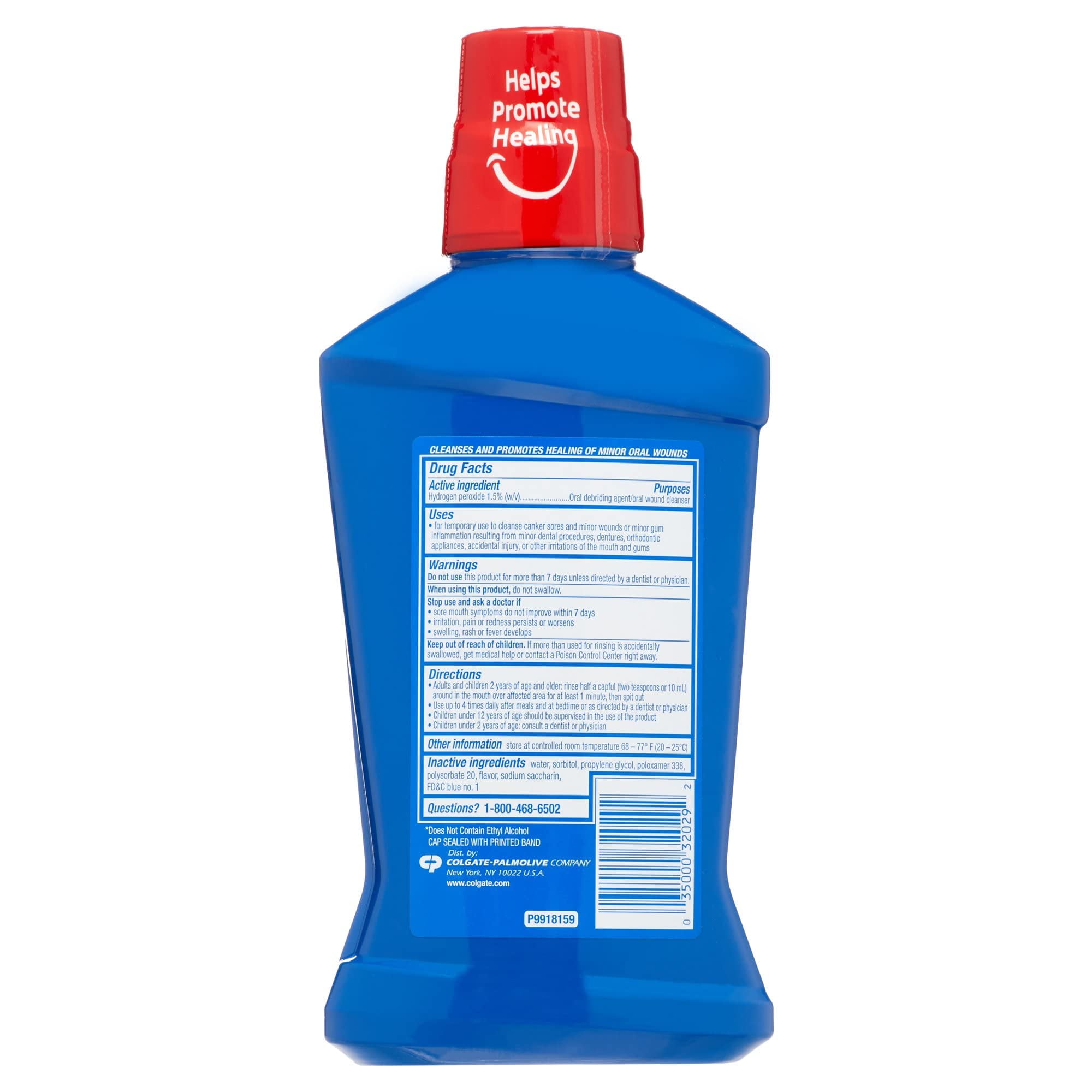 Colgate Peroxyl Mouth Sore Rinse, Mild Mint, 16.9 Oz (Pack Of 2)