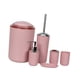 thumbnail image 4 of Juego de accesorios de baño de 6 piezas, portacepillos completo y vaso para jabón líquido. Rosa, 4 of 9