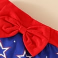 thumbnail image 5 of Hotiary 4Th of July Baby Summer Outfits Letter Print Short Ruffle Sleeve Rompers + American Flag Print Shorts with Bow + Headband Newborn Infant Toddler 3Pcs Set for 0-18 Months, 5 of 7