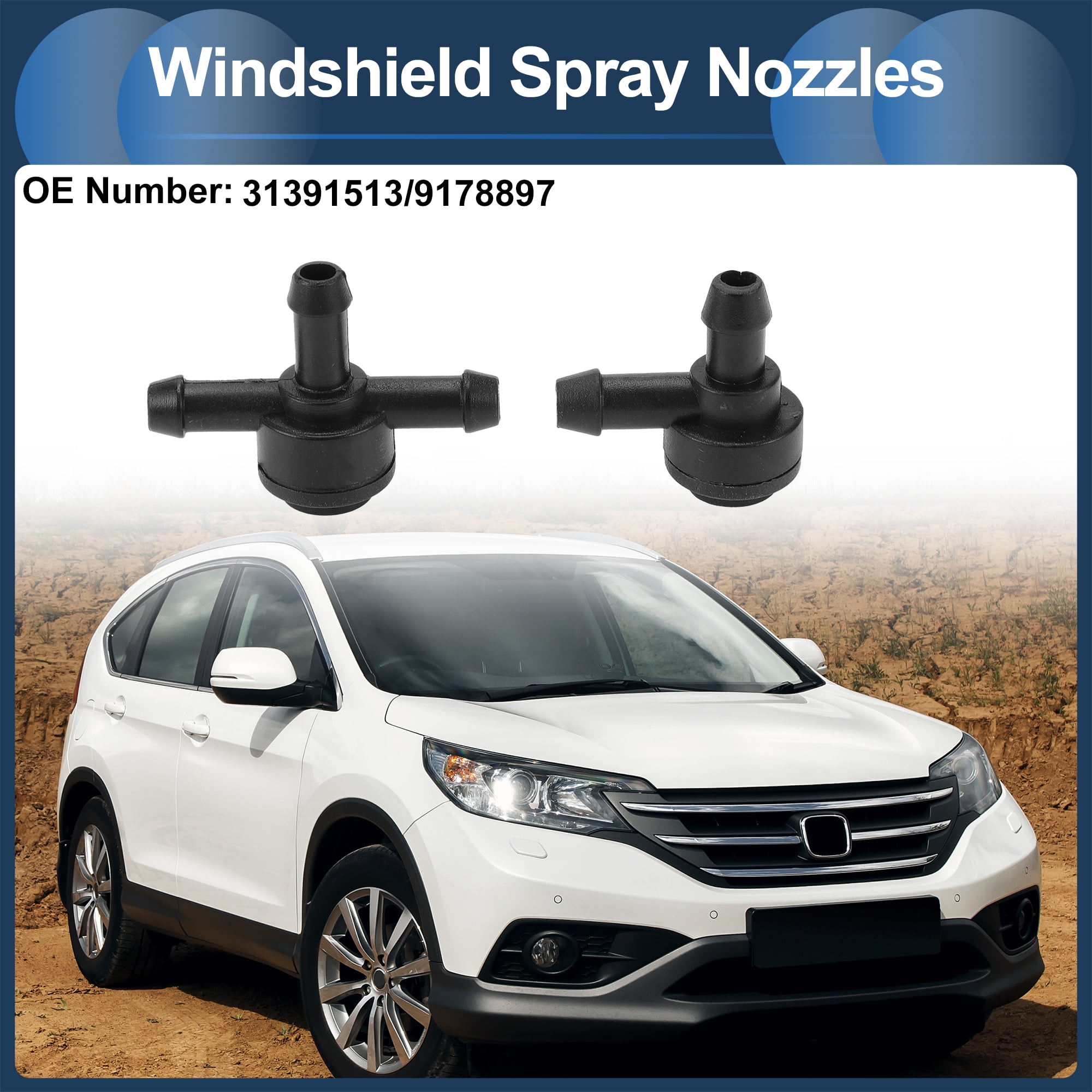 Unique Bargains Washer Nozzle with 1.2 Meter Fluid Hose for Volvo C30 Black