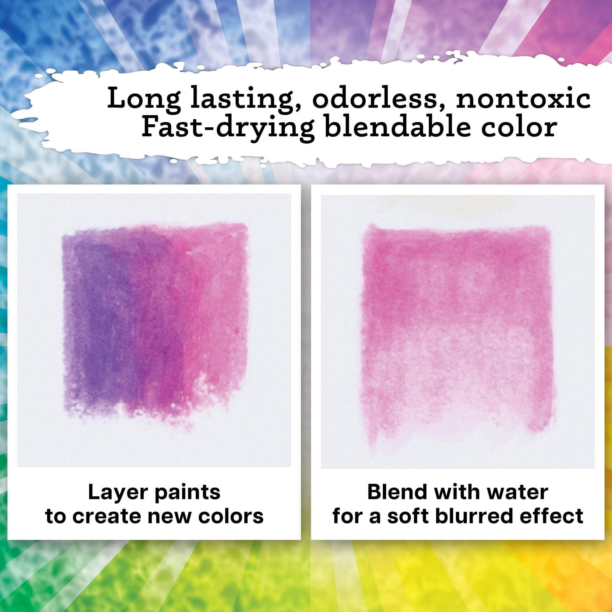 Tulip Tempera Paint Sticks, Washable, Quick Dry, Easy to Hold for Kids, School Art Supplies, 30 Rainbow Color Value Pack, Age 3+