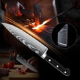 thumbnail image 5 of ABLINK 9-Piece Damascus High Carbon Stainless Steel Kitchen Knife Set with Roll Bag, 5 of 9