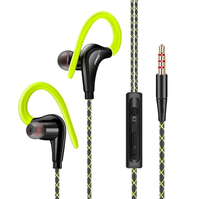 Auriculares intrauditivos con cable y gancho para la oreja, estéreo, resistentes al agua, FONGE S760