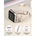 thumbnail image 4 of Wearlizer Slim Leather Watch Band Compatible with Apple Watch Bands 38/40/41/42/44/45/46/49mm Women Thin Strap for Iwatch Series 11/10/9/8/7/6/5/4/3/SE/Ultra, 4 of 6