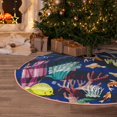 thumbnail image 5 of Fuzoiu Sea Inhabitans and Herb Print Christmas Tree Skirt,Xmas Christmas Decorations,Xmas Tree Mat for Farmhouse Holiday New Years Home Party Decor Tree Rugs-36", 5 of 6