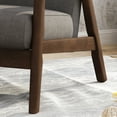 thumbnail image 3 of GDF Studio Merion Mid Century Modern Fabric Tufted Club Chair, Dark Gray and Brown, 3 of 6
