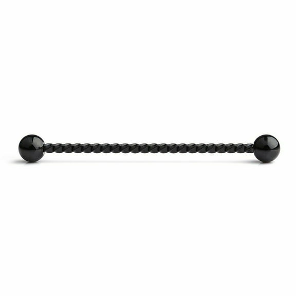 Industrial Barbell with Braided Design Anodized Surgical Steel 14G Sold Each