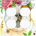 thumbnail image 3 of Metal Light Switch Plate Cover Cute English Bulldog Flower Crown DOG010, 3 of 13