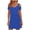 Blue, variant on Womens Summer Dress Cold Shoulder V Neck Fashion Sundress A Lined Dresses Beach Vacation