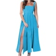 thumbnail image 2 of Robe d'Été pour Femmes 2024 Mode Grande Taille'Col Cheville Robe Sans Manches Robe à Bretelles 50 % de Réduction Liquidation!, 2 of 6