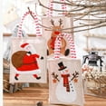 thumbnail image 6 of Christmas Canvas Gift Bag Tote Bags Christmas Decorative Articles Linen Embroidery Candy Bag Storage Bag Shopping Bag for Gifts Wrapping Storage, 6 of 7
