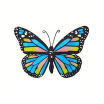 pdqouc Fall Holiday Decorations Metal Butterfly Wall Decor 4 Butterflies Wall Sculpture Hanging Decorations for Indoor Outdoor Fences Patio Yard Fence Garden Decorations Holiday Party Props Gifts