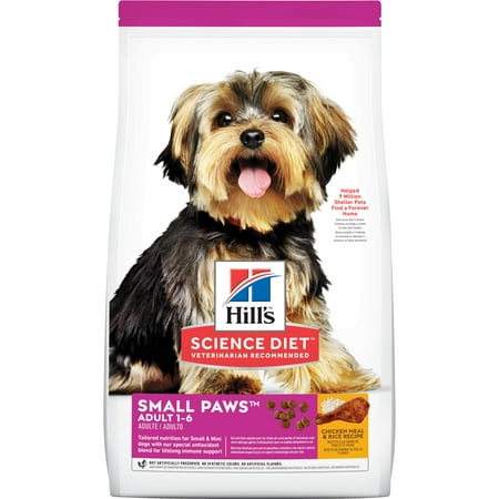 Hill's Science Diet (Spend $20, Get $5) Adult Small Paws Chicken Meal & Rice Recipe Dry Dog Food, 15.5 lb bag-See description for rebate (Best Natural Diet For Dogs)