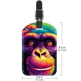 thumbnail image 6 of Square 2Pack PU Leather Monkey Cruise Luggage Tag with Privacy Cover and Name ID Tag for Travel Handbags Backpacks Luggage Tags, 6 of 6