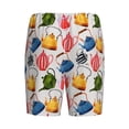 thumbnail image 4 of Picia Watercolor Teapots Pajama Shorts for Men, Men's Pajama Bottoms, Sleepwear,Short Pajama Pants-X-Large, 4 of 9