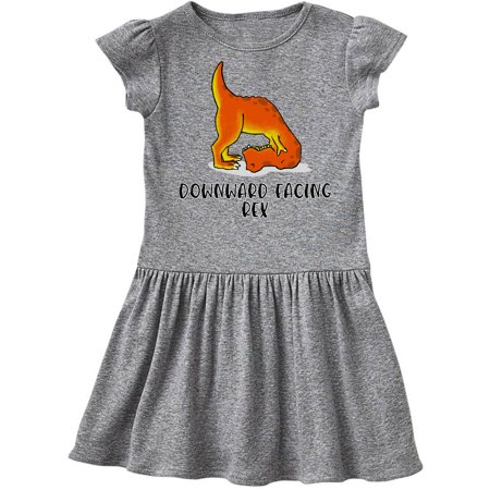 

Inktastic Downward Facing Rex Yoga Master Downward Facing Dog Pose Gift Toddler Girl Dress
