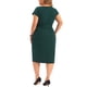 thumbnail image 3 of Vestido de Oficina para Mujeres Plus Size Agnes Orinda Vestido Lápiz Vintage de los 50s 60s Ropa para Trabajar 1X Verde Oscuro, 3 of 6
