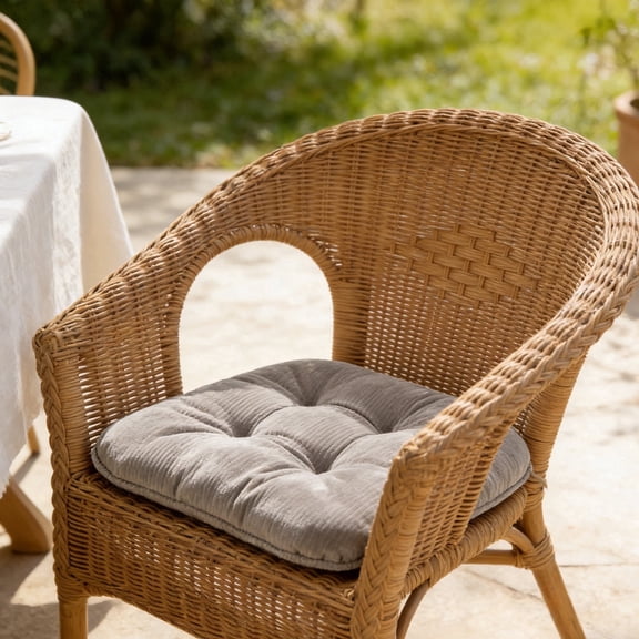 PLPPYFS Soft Rocking Chair and Wicker Chair Cushion, 16.1 x 17.3 in, Water Repellent, Rain Proof, Fade Resistant Cushion for Rocking Or Rounded Back Chair