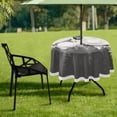 thumbnail image 7 of Coolnut Mountain Round Tablecloth 60" Outdoor Table Covers with Umbrella Hole and Zipper for Kitchen Dining Picnic Party Home Decor, 7 of 7