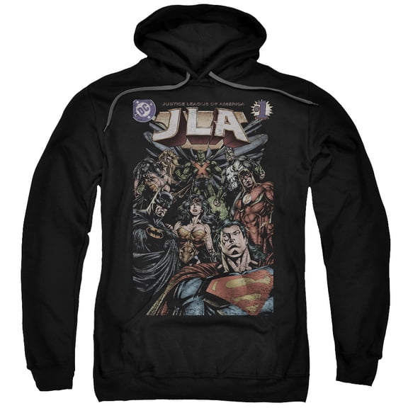 JLA Justice League #1 Cover Adult Pullover Hoodie Sweatshirt Black