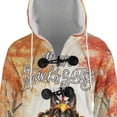 thumbnail image 4 of Happy Thanksgiving German Shepherd Turkey Costume Pumpkins Autumn Leaves All Over Print 3D Hooded Duffle Toggle Coat Alsatian Dog Lover Gifts - 13014, 4 of 6