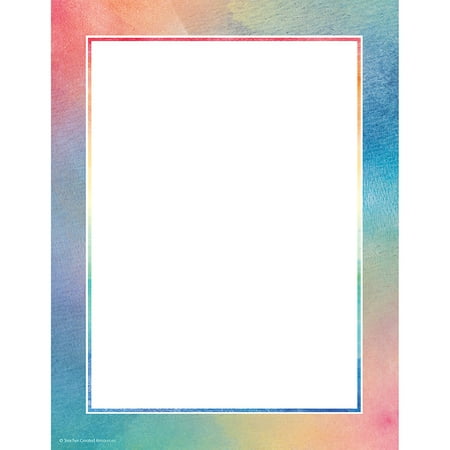 Teacher Created Resources Watercolor Computer Paper | Bundle of 5, Multicolor