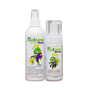 Lice ERADICATOR Foam MOUSSE Treatment and Repellent Protection Spray Combo Set / Natural, Non-Toxic, Homeopathic Peppermint Formula / 4 Oz Foam Applicator and 8 Oz Repellent Spray