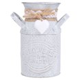thumbnail image 1 of Iron Urn Planter Vintage Flower Pot White Rustic Event Planners 1Set, 1 of 8