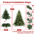 thumbnail image 6 of Tcbosik Pre-lit Artificial Christmas Tree with 150 Warm White Incandescent Lights, Xmas Pine Tree with 856 Branch Tips & Foldable Stand for Home Holiday Decoration, Green, 6 of 8