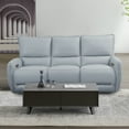 thumbnail image 3 of Furniture of America Larchvale Transitional Adult Leather Zero Gravity Power Reclining Sofa with USB Port, Pale Blue, 3 of 8