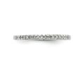 thumbnail image 4 of Solid 14K White Gold Complete Diamond Cluster Engagement Wedding Ring Size 8 (.108 cttw.), 4 of 8